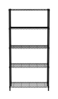 Lagerregal mit 5 Fächern, HENDI, Schwarz, 910x455x(H)1830mm