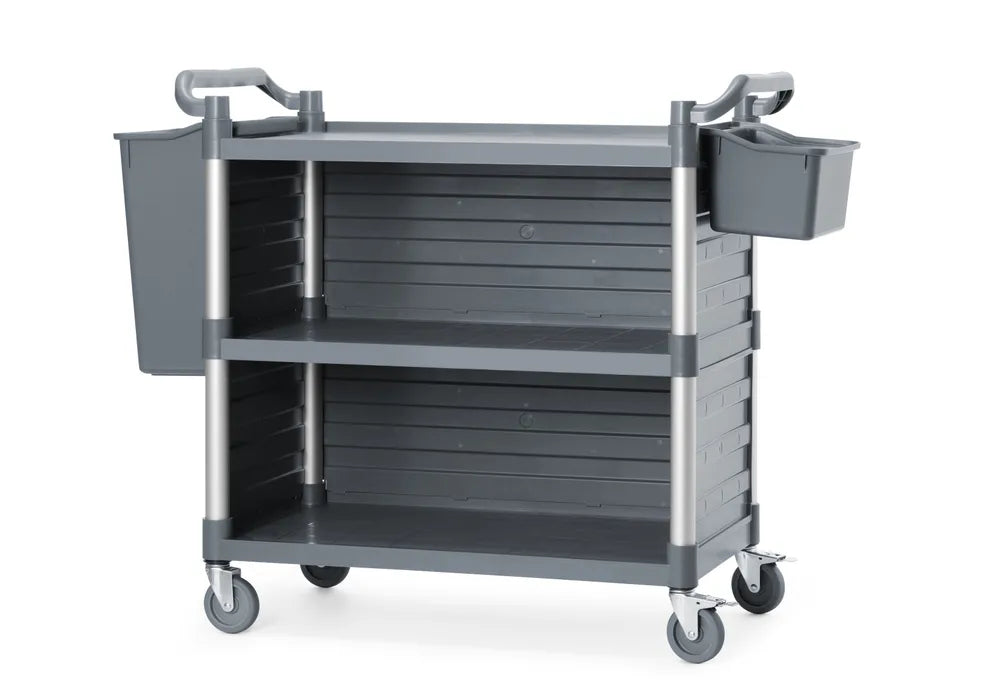 Servierwagen aus Polypropylen mit Lagen, groß, AmerBox, Inklusive Regalseitenwände, 1010x500x(H)960mm