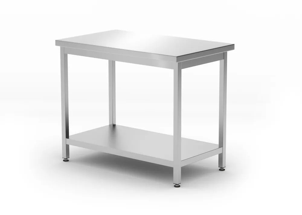 Mitteltisch mit Ablage – verschraubt, Tiefe 600 mm, HENDI, Kitchen Line, 1000x600x(H)850mm