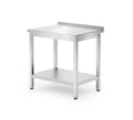 Wandtisch mit Ablage – verschraubt, Tiefe 600 mm, HENDI, Kitchen Line, 800x600x(H)850mm