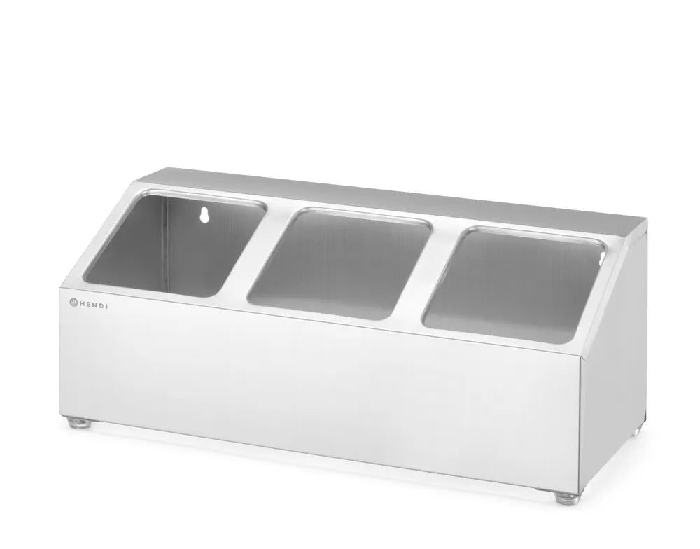 Halterung für Gastronorm-Behälter, HENDI, 3 Fächer, 512x245x(H)215mm