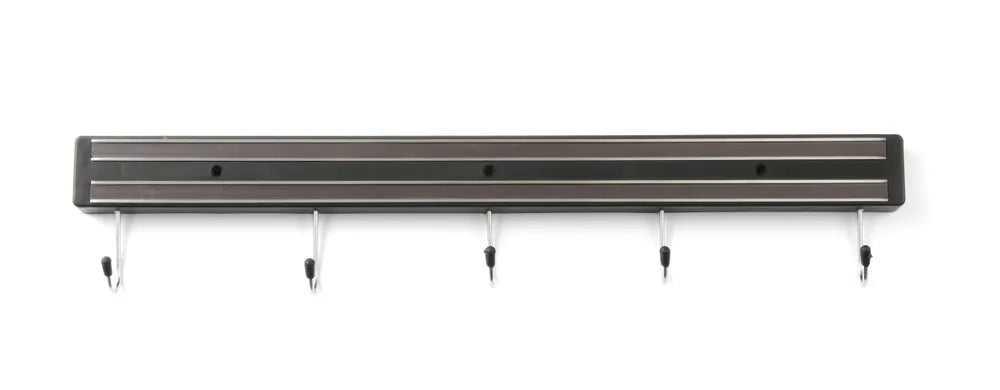 Messermagnetleiste mit Haken, HENDI, 3 Haken, Schwarz, (L)340mm