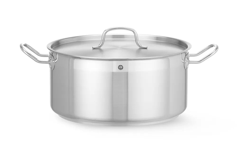 Kochtopf, niedrig - mit Deckel, HENDI, Profi Line, 12L, ⌀320x(H)150mm