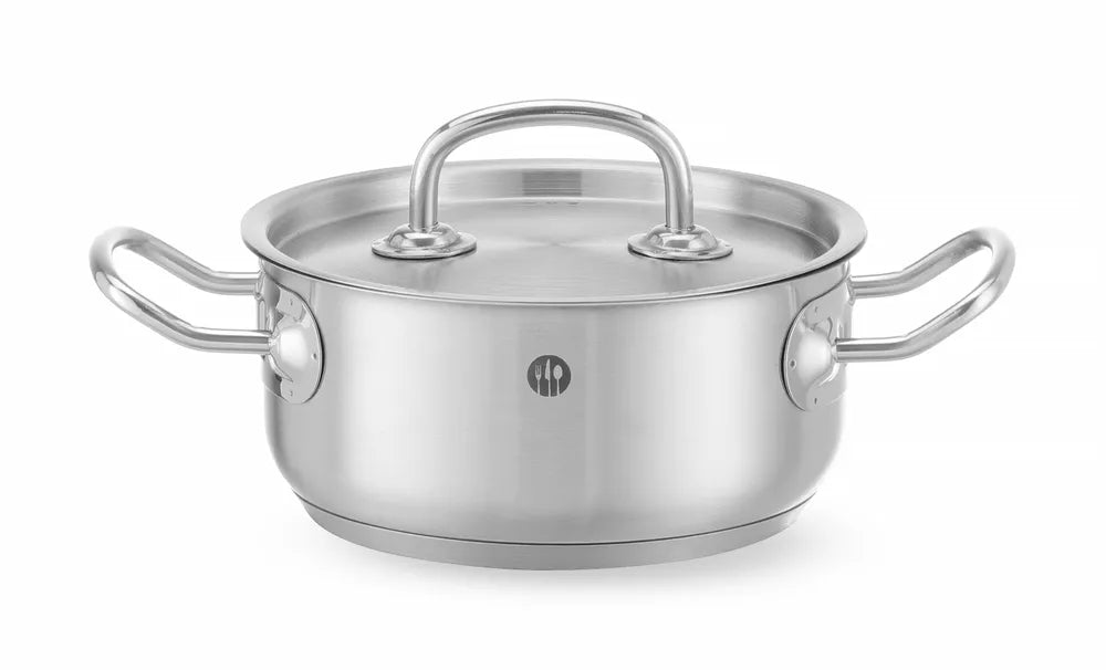 Topf niedrig - mit Deckel, HENDI, Kitchen Line, 2,9L, ⌀200x(H)95mm