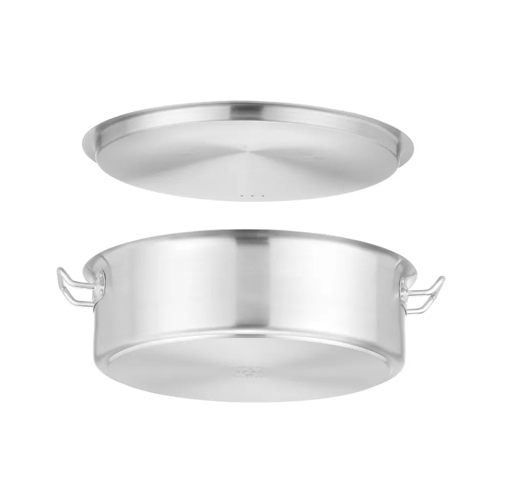 Kochtopf, niedrig - mit Deckel, HENDI, 10,8L, ⌀360x(H)110mm, Rund