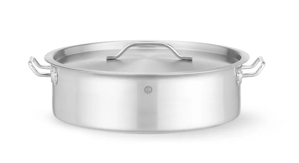 Kochtopf, niedrig - mit Deckel, HENDI, 10,8L, ⌀360x(H)110mm, Rund