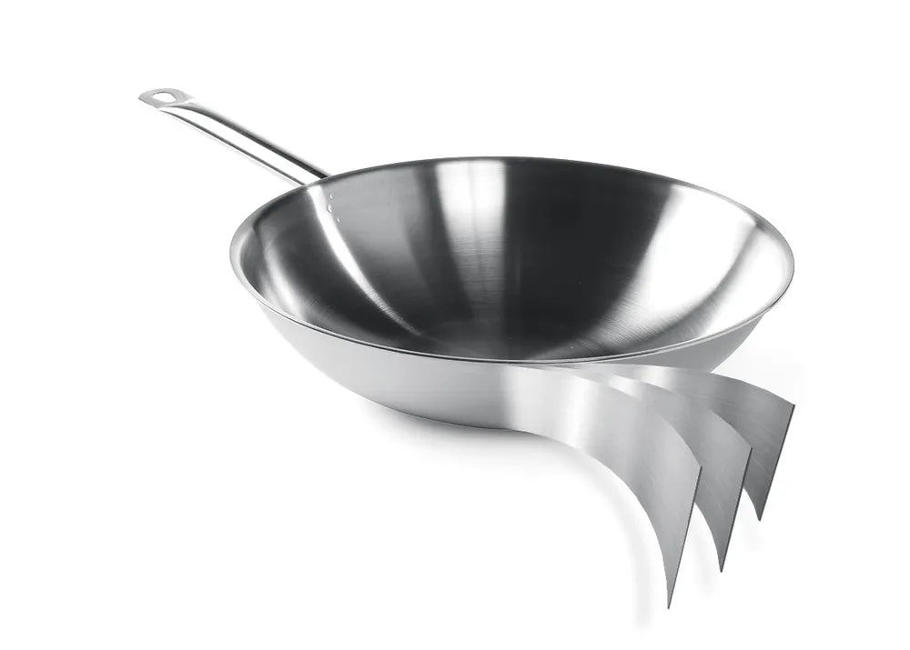 Wokpfanne, 3-Schichten - ohne Deckel, HENDI, ⌀360x(H)100mm