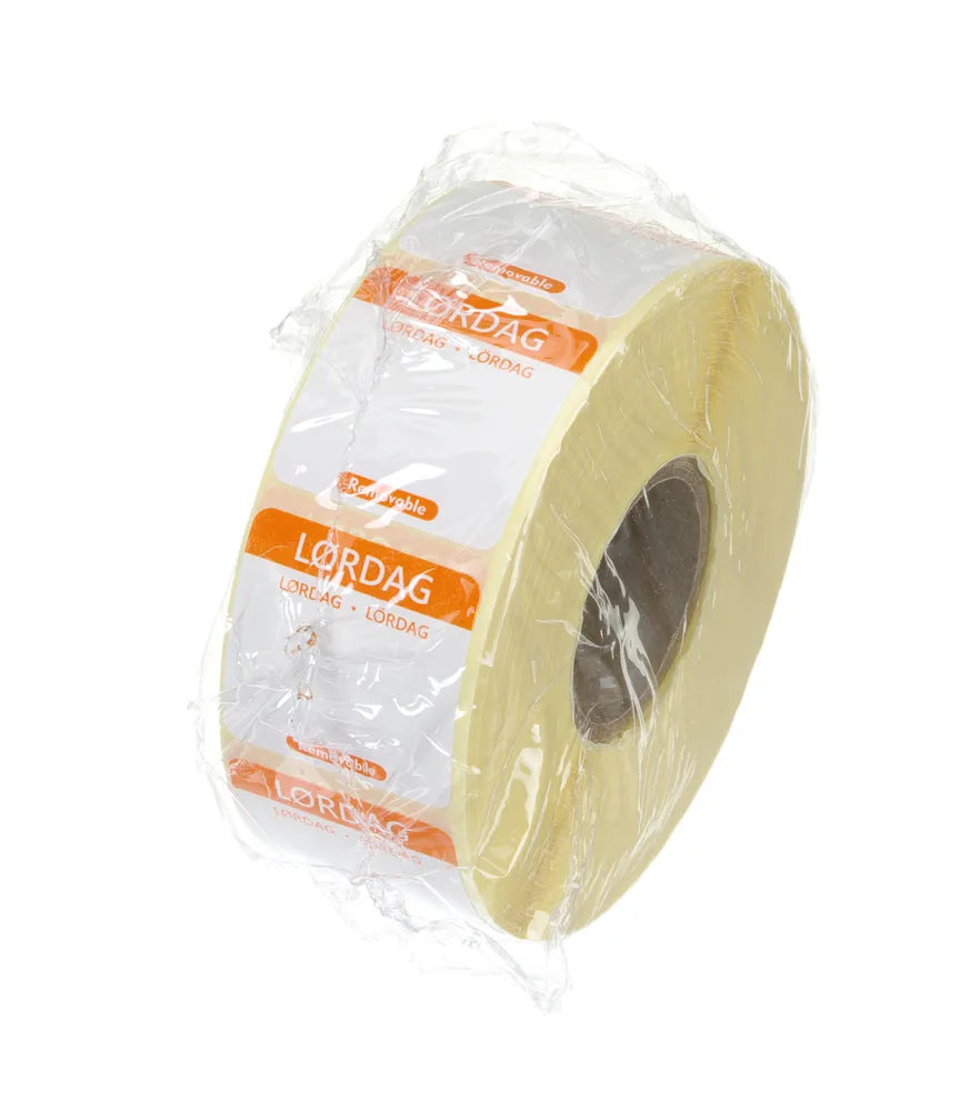 Täglich anwendbare Lebensmittelsicherheitsetiketten, für den Mehrfachgebrauch, leicht zu entfernen , HENDI, Samstag, Orange, 1000 Stk., 25x25mm