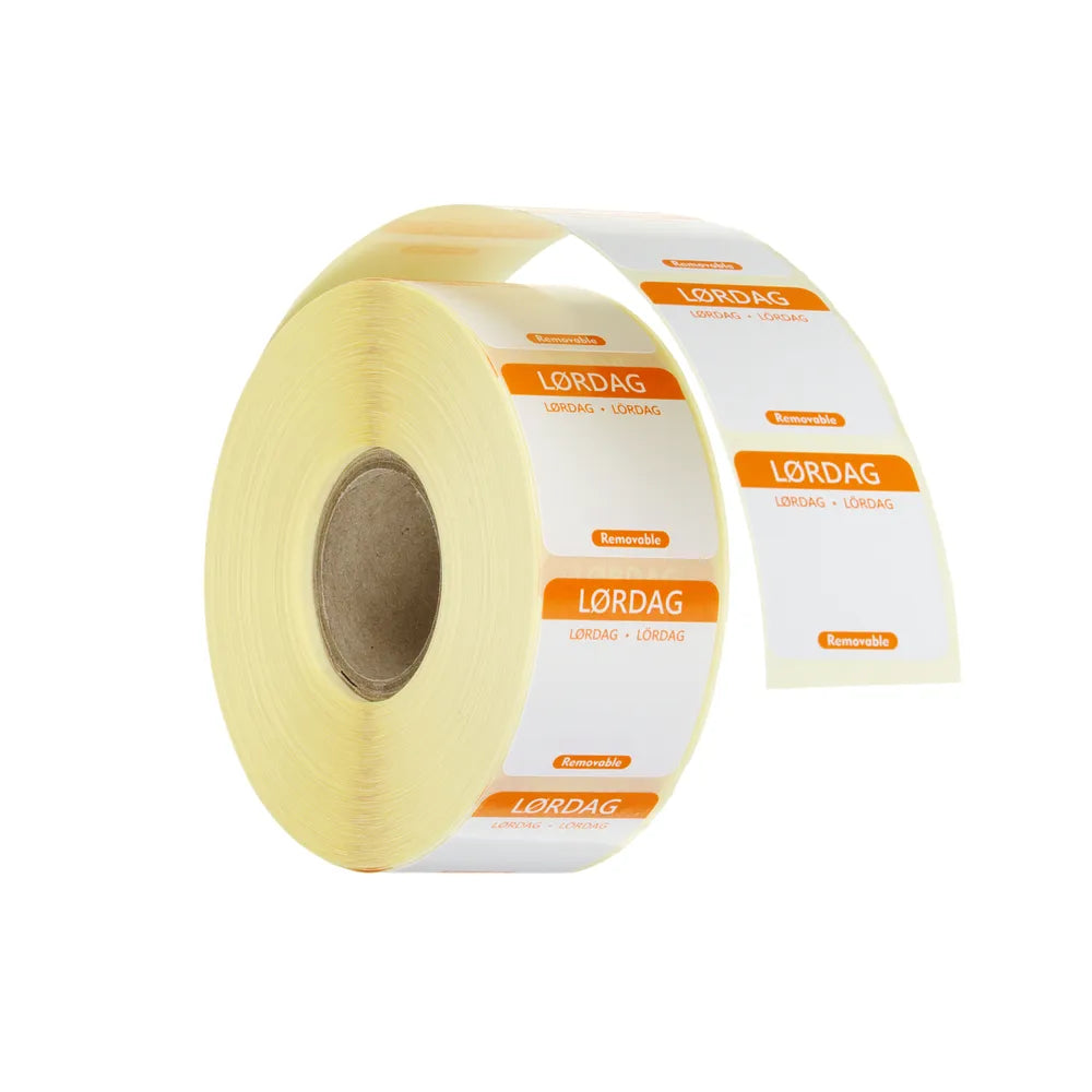Täglich anwendbare Lebensmittelsicherheitsetiketten, für den Mehrfachgebrauch, leicht zu entfernen , HENDI, Samstag, Orange, 1000 Stk., 25x25mm