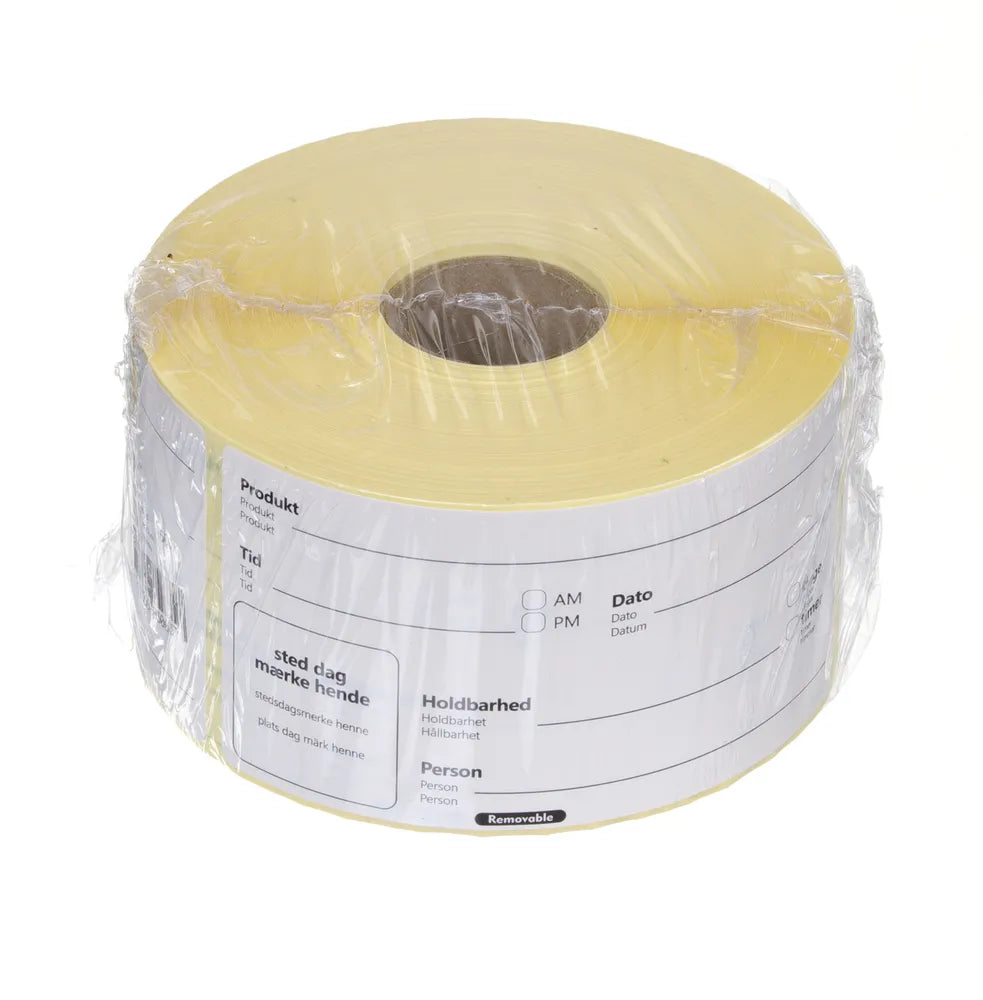 Lebensmittelrotationsetiketten, mehrfach verwendbar, leicht entfernbar, HENDI, Weiß, 500 Stk., 100x50mm