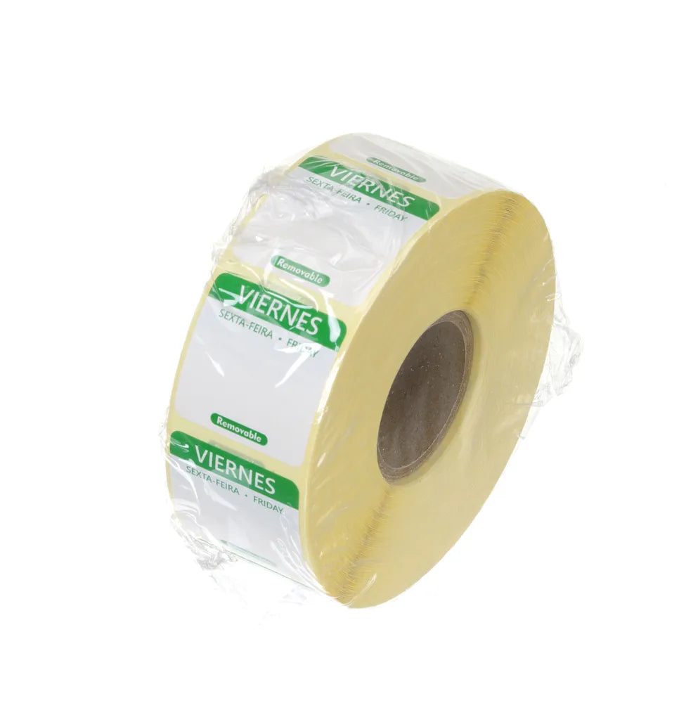 Täglich anwendbare Lebensmittelsicherheitsetiketten, mehrfach verwendbar, leicht entfernbar , HENDI, Grün, 1000 Stk., 25x25x(H)mm