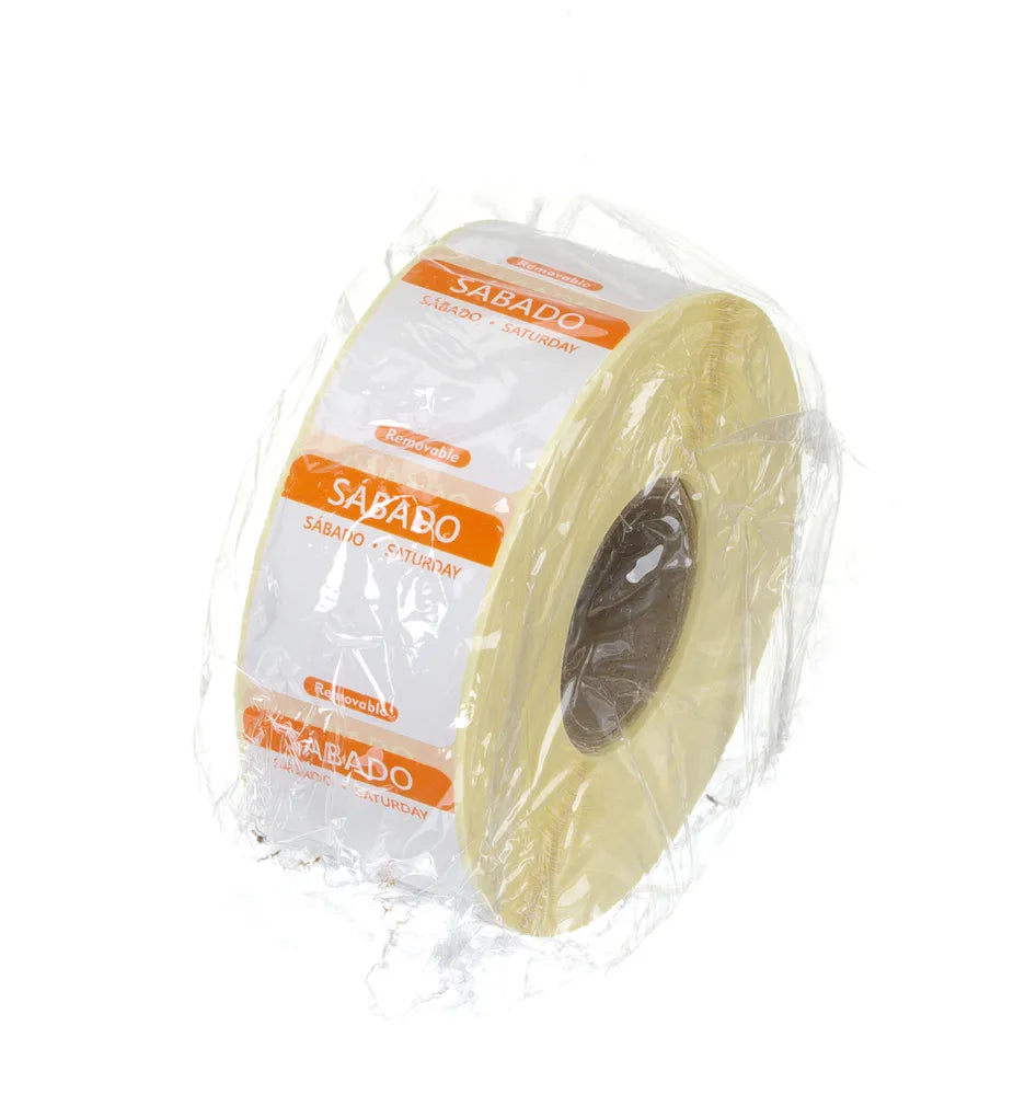 Täglich anwendbare Lebensmittelsicherheitsetiketten, mehrfach verwendbar, leicht entfernbar , HENDI, Orange, 1000 Stk., 25x25x(H)mm