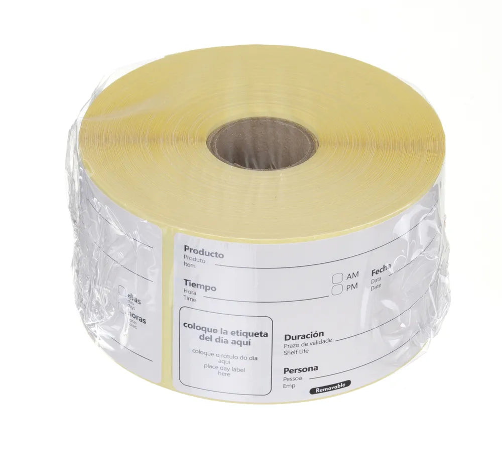 Lebensmittelrotations-Etiketten, mehrfach verwendbar, leicht entfernbar, HENDI, Weiß, 500 Stk., 100x50mm