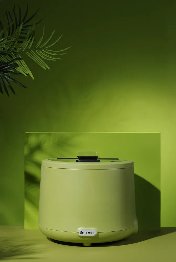 Suppenkessel UNIQ, HENDI, designed by Robert Bronwasser, 8L, Grün, 220-240V/500W, ⌀365x(H)325mm