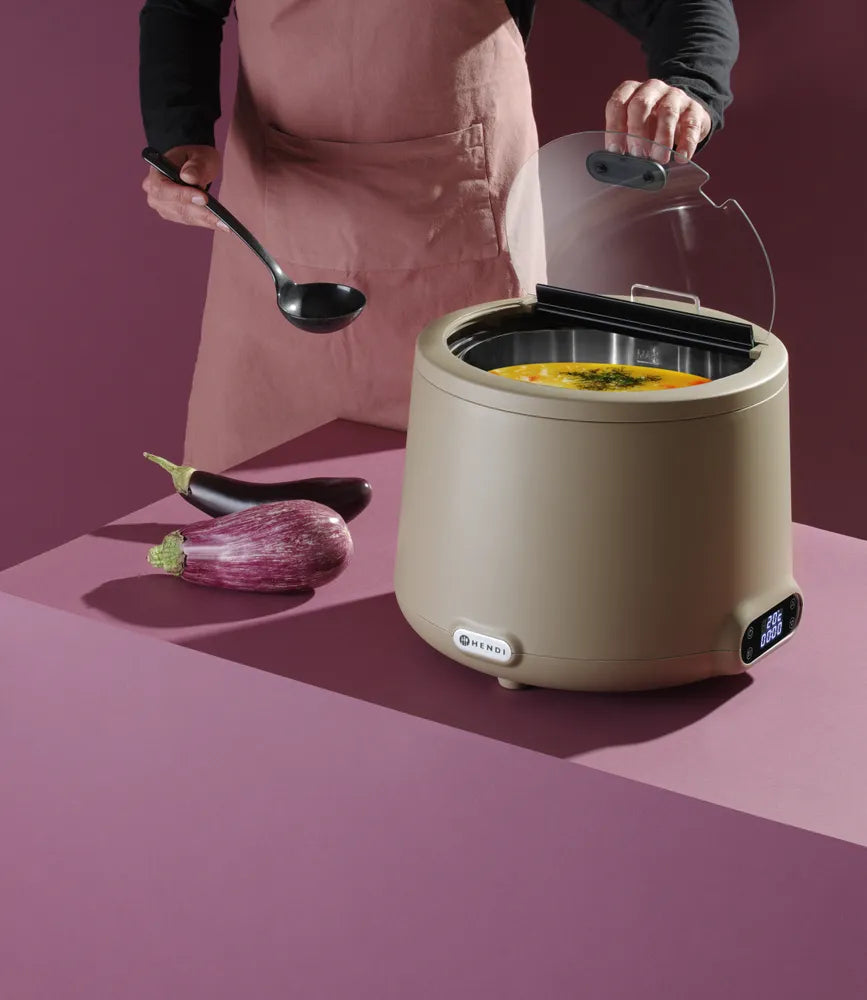 Suppenkessel UNIQ, HENDI, designed by Robert Bronwasser, 8L, Beige, 220-240V/500W, ⌀365x(H)325mm