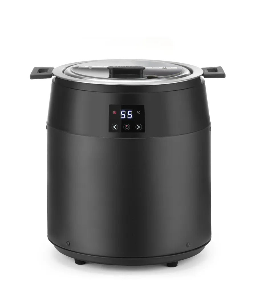 Suppenkessel ohne Wasser, 10L, HENDI, 10L, Schwarz, 220-240V/450W, ⌀330x(H)398mm