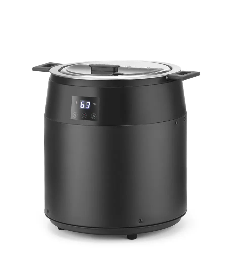Suppenkessel ohne Wasser, 10L, HENDI, 10L, Schwarz, 220-240V/450W, ⌀330x(H)398mm