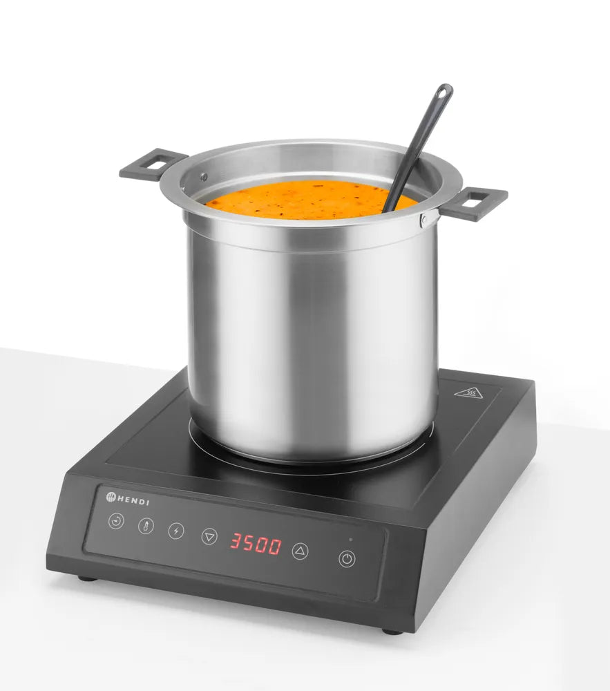 Suppenkessel ohne Wasser, 10L, HENDI, 10L, Schwarz, 220-240V/450W, ⌀330x(H)398mm