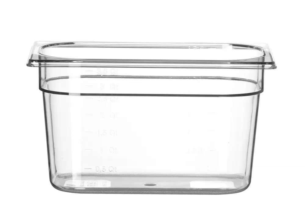 Gastronorm-Behälter 1/4, HENDI, Profi Line, GN 1/4, 1,8L, Transparent, 265x162x(H)65mm