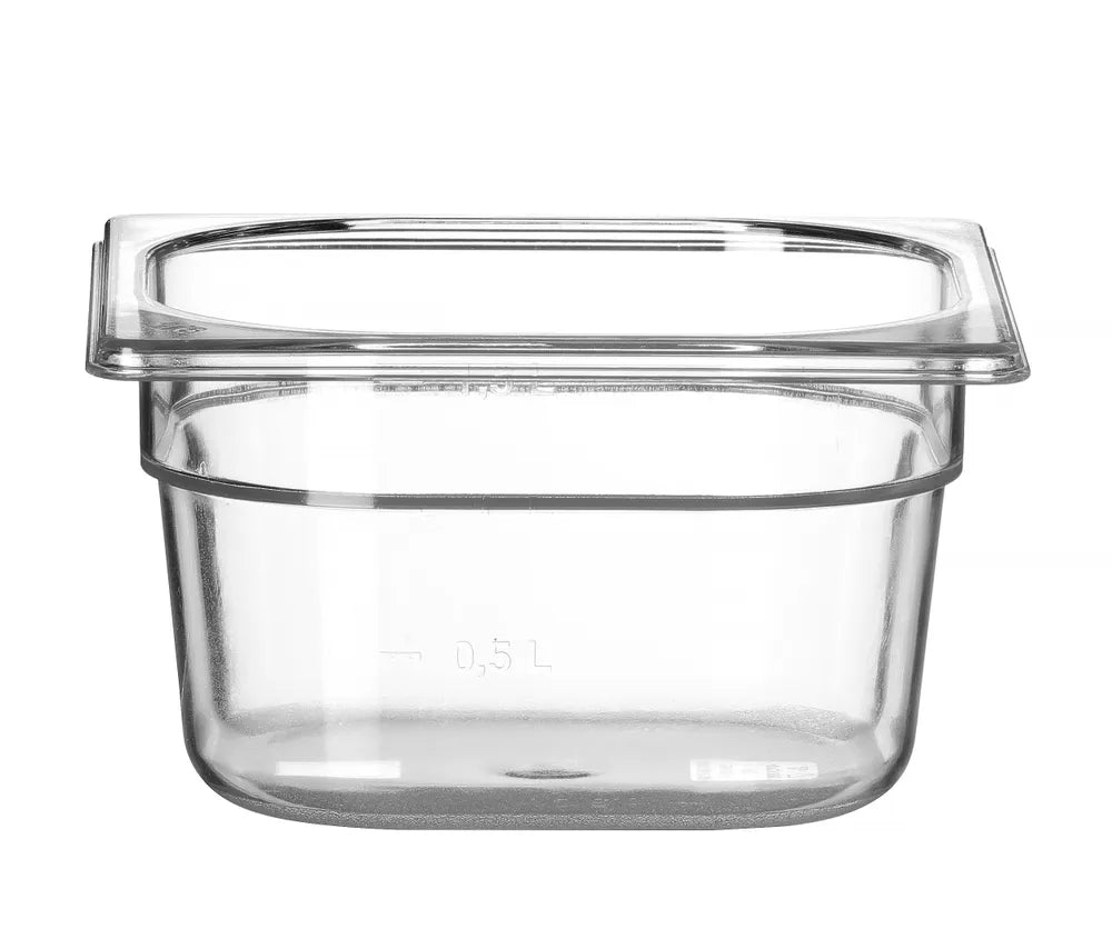 Gastronorm-Behälter 1/6, HENDI, Profi Line, GN 1/6, 1,6L, Transparent, 176x162x(H)100mm