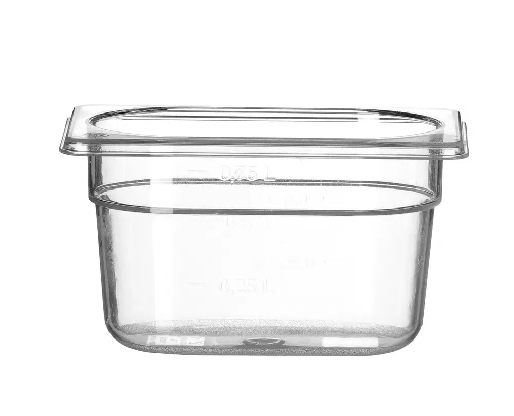 Gastronorm-Behälter 1/9, HENDI, Profi Line, GN 1/9, 0,6L, Transparent, 176x108x(H)65mm