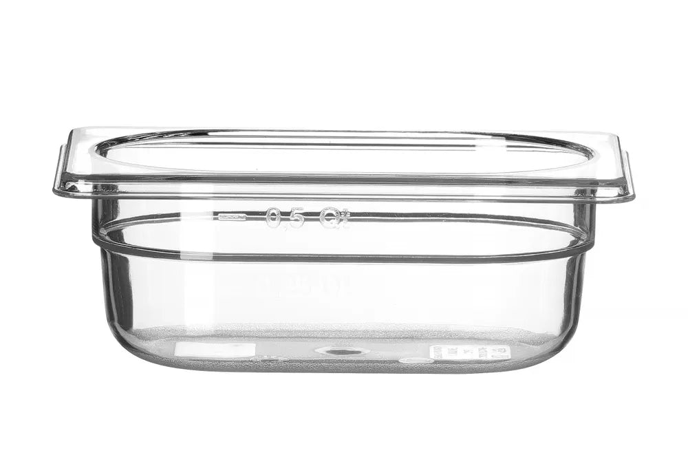 Gastronorm-Behälter 1/9, HENDI, Profi Line, GN 1/9, 0,6L, Transparent, 176x108x(H)65mm