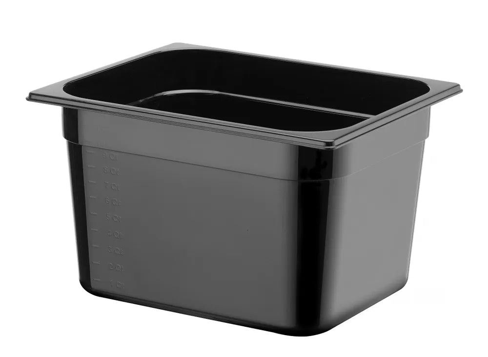 Gastronorm-Behälter 1/2, HENDI, Profi Line, 12,5L, Schwarz, 325x265x(H)200mm