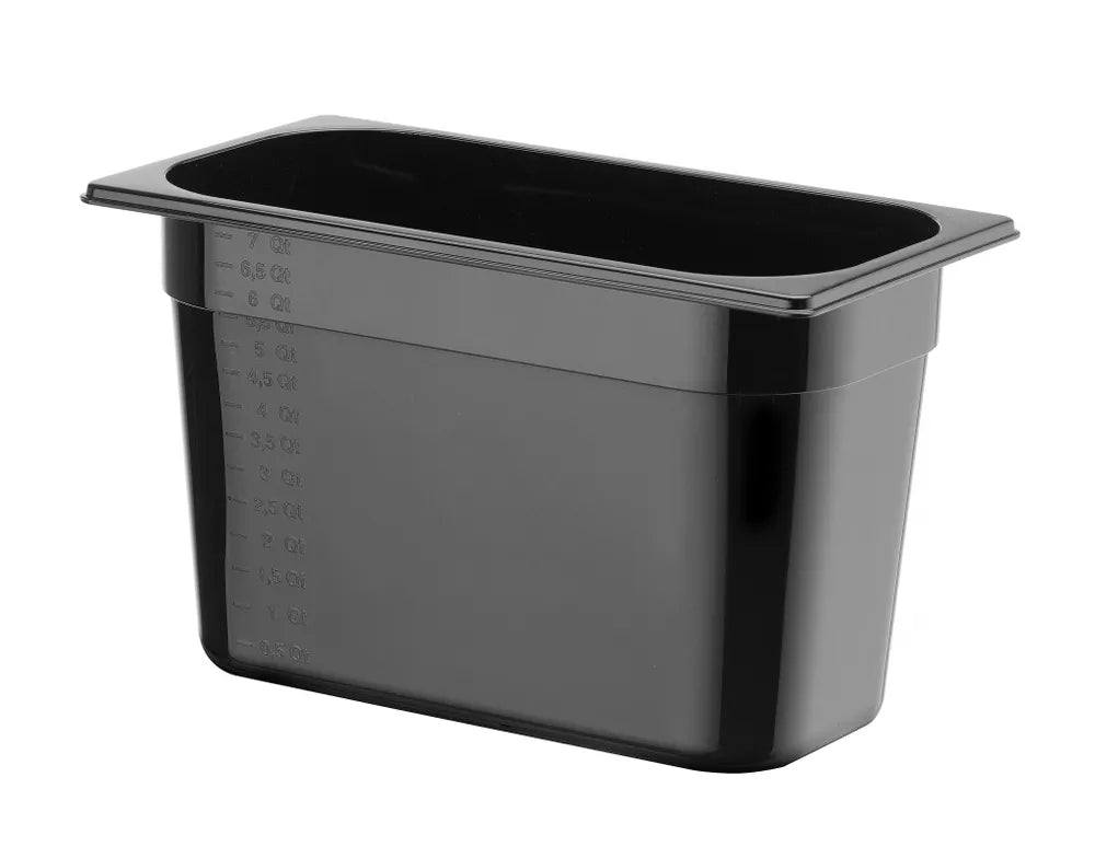 Gastronorm-Behälter 1/3, HENDI, Profi Line, GN 1/3, 2,5L, Schwarz, 325x176x(H)65mm