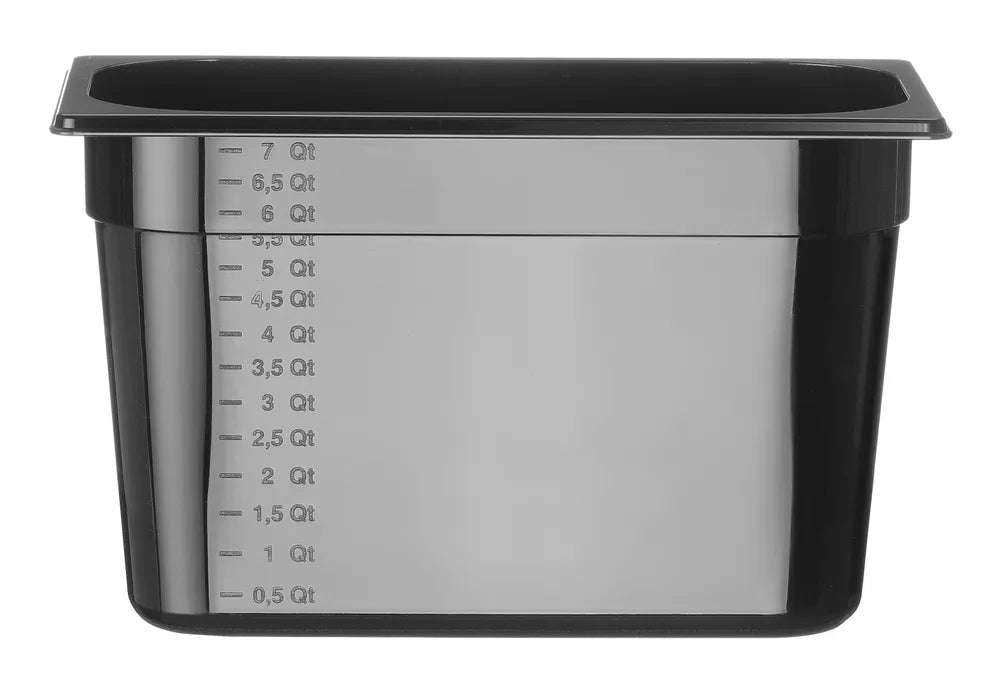 Gastronorm-Behälter 1/3, HENDI, Profi Line, GN 1/3, 7,8L, Schwarz, 325x176x(H)200mm