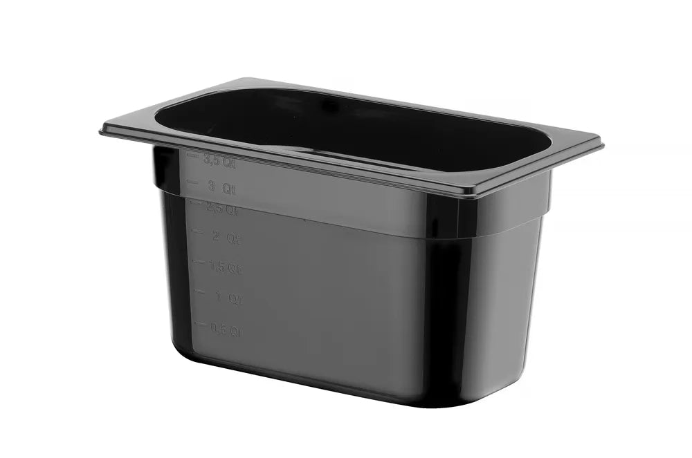 Gastronorm-Behälter 1/4, HENDI, Profi Line, GN 1/4, 4L, Schwarz, 265x162x(H)150mm