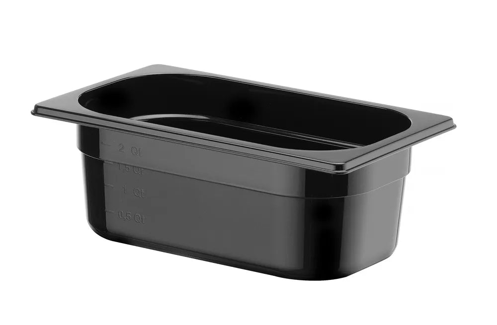 Gastronorm-Behälter 1/4, HENDI, Profi Line, GN 1/4, 2,8L, Schwarz, 265x162x(H)100mm