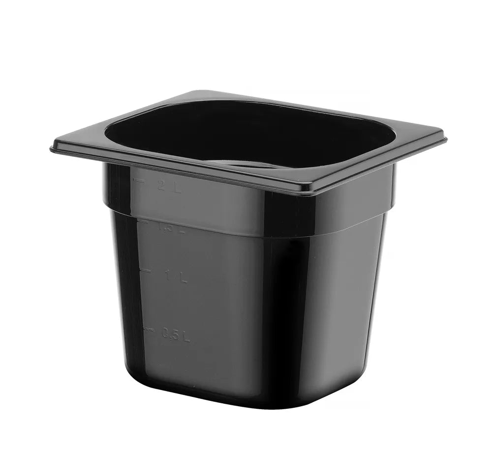 Gastronorm-Behälter 1/6, HENDI, Profi Line, GN 1/6, 2,4L, Schwarz, 176x162x(H)150mm