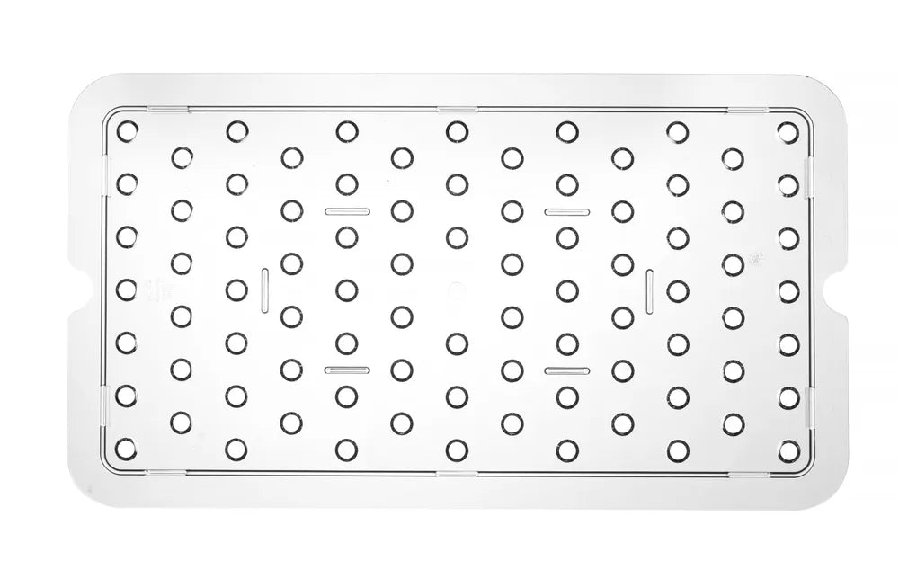 Perforiertes Abtropfgitter für Gastronorm-Behälter aus Polycarbonat, HENDI, Profi Line, GN 1/1, Transparent, 467x263mm