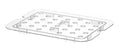 Perforiertes Abtropfgitter für Gastronorm-Behälter aus Polycarbonat, HENDI, Profi Line, GN 1/2, Transparent, 265x206mm