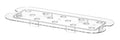 Perforiertes Abtropfgitter für Gastronorm-Behälter aus Polycarbonat, HENDI, Profi Line, GN 1/3, Transparent, 266x116mm