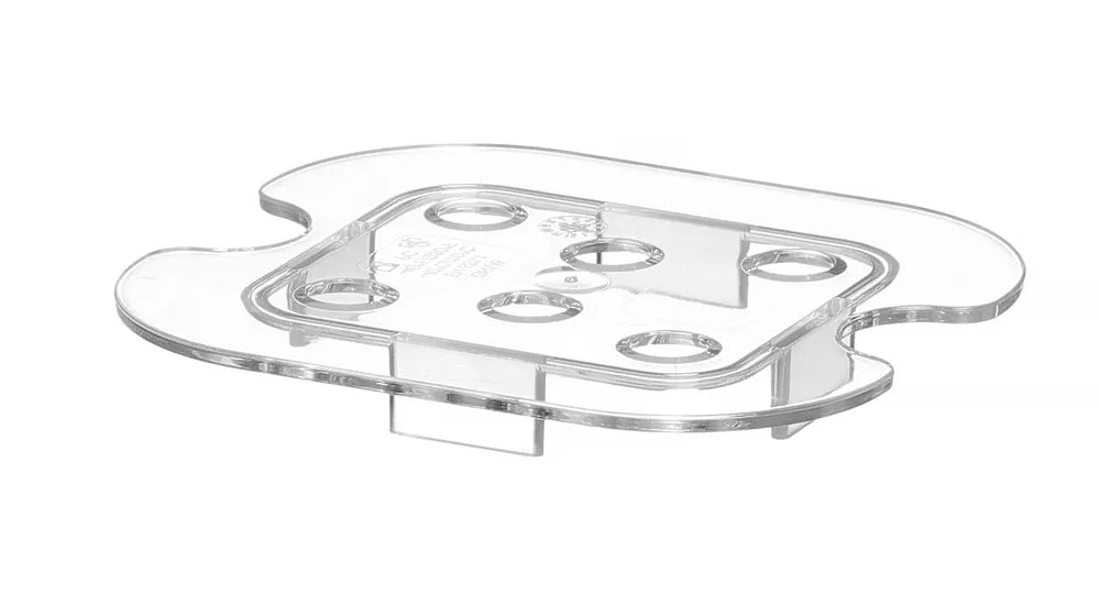 Perforiertes Abtropfgitter für Gastronorm-Behälter aus Polycarbonat, HENDI, Profi Line, GN 1/6, Transparent, 118x106mm