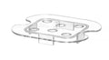 Perforiertes Abtropfgitter für Gastronorm-Behälter aus Polycarbonat, HENDI, Profi Line, GN 1/6, Transparent, 118x106mm