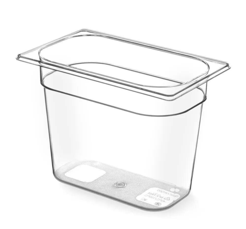 Gastronorm-Behälter 1/4, HENDI, GN 1/4, 4L, Transparent, 265x162x(H)150mm