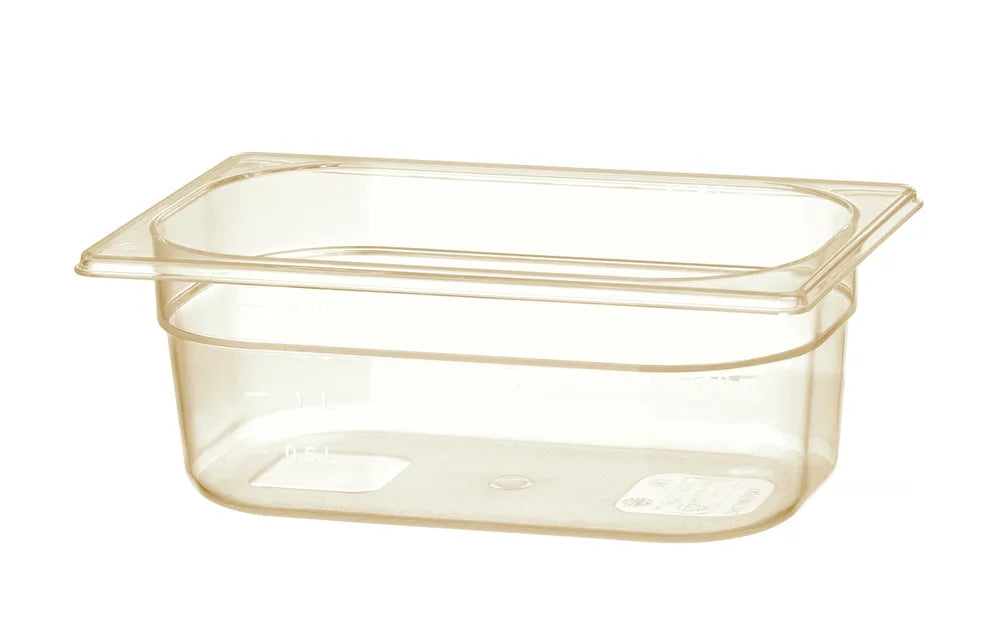 Gastronorm-Behälter 1/4, hochtemperatubeständig, HENDI, GN 1/4, 2,6L, Transparent, 265x162x(H)100mm