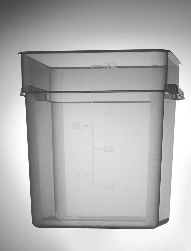 Lebensmittelbehälter mit Skala, HENDI, 17,2L, 290x290x(H)320mm