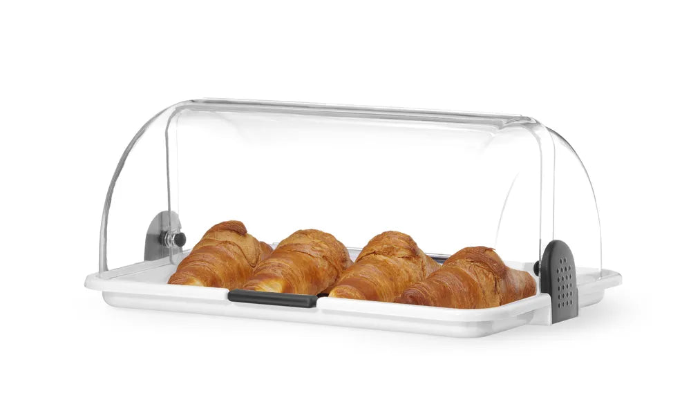 Rolltop-Display, HENDI, Weiß, 465x315x(H)195mm, Rechteckig