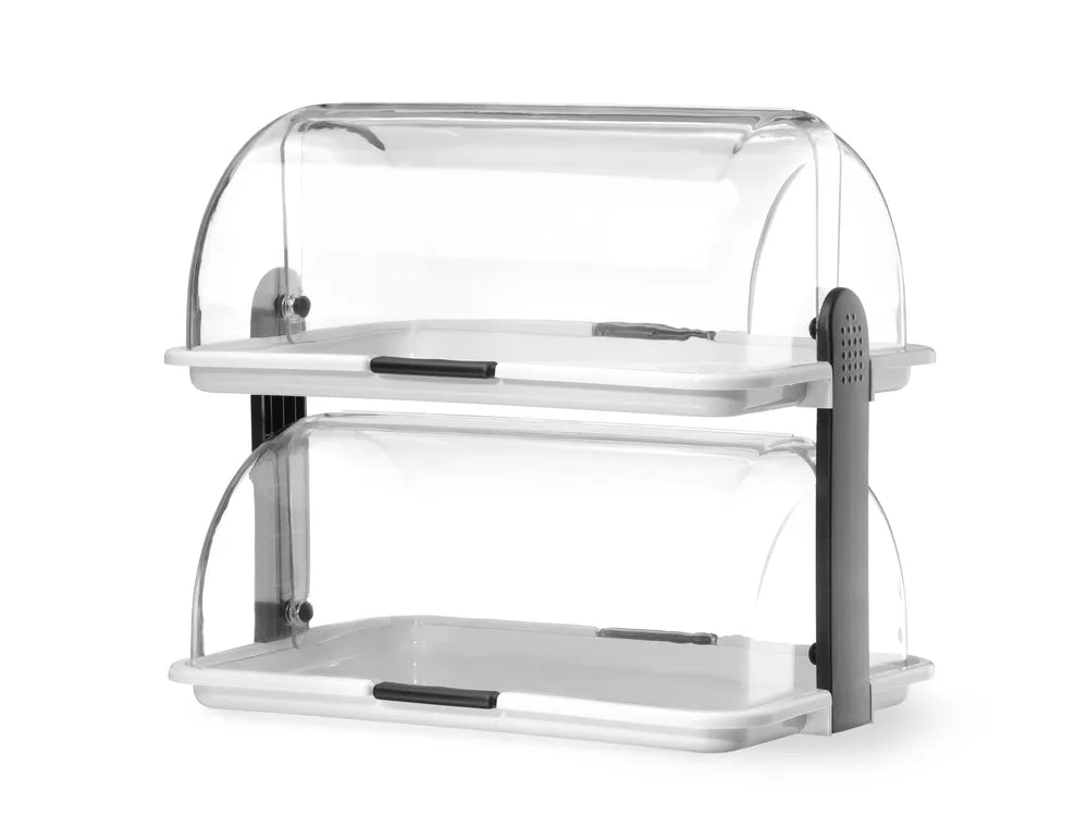 Rolltop-Display, HENDI, Weiß, 475x325x(H)415mm, Rechteckig