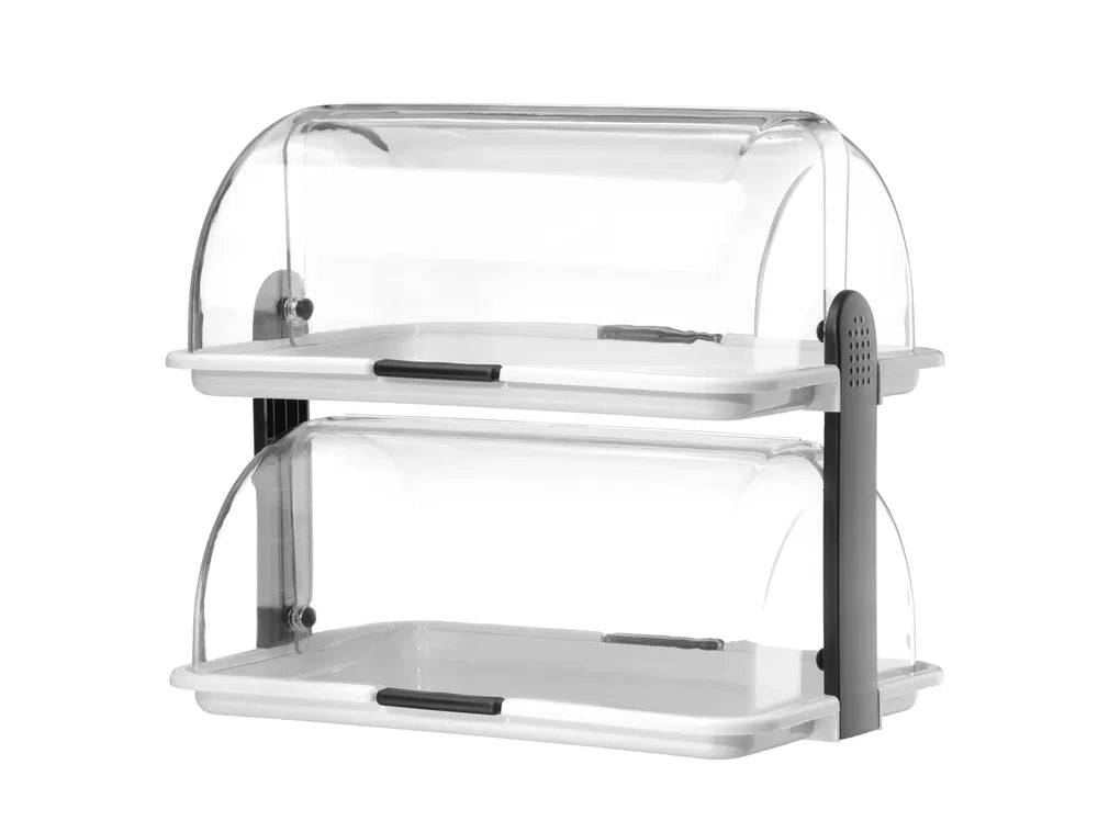 Rolltop-Display, HENDI, Weiß, 475x325x(H)415mm, Rechteckig