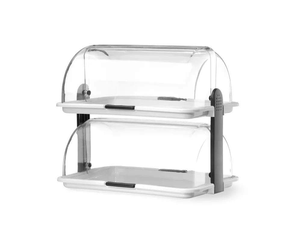Rolltop-Display, HENDI, Weiß, 380x260x(H)355mm, Rechteckig