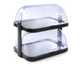 Roll-Top-Kühldisplay, doppelt, HENDI, Dunkelgrau, 440x320x(H)440mm