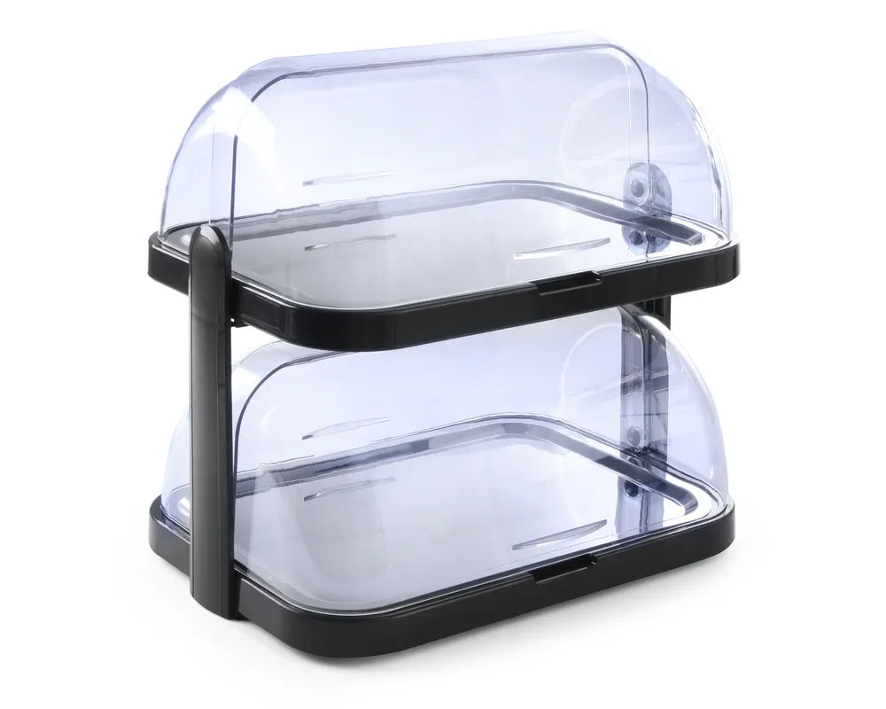 Roll-Top-Kühldisplay, doppelt, HENDI, Dunkelgrau, 440x320x(H)440mm