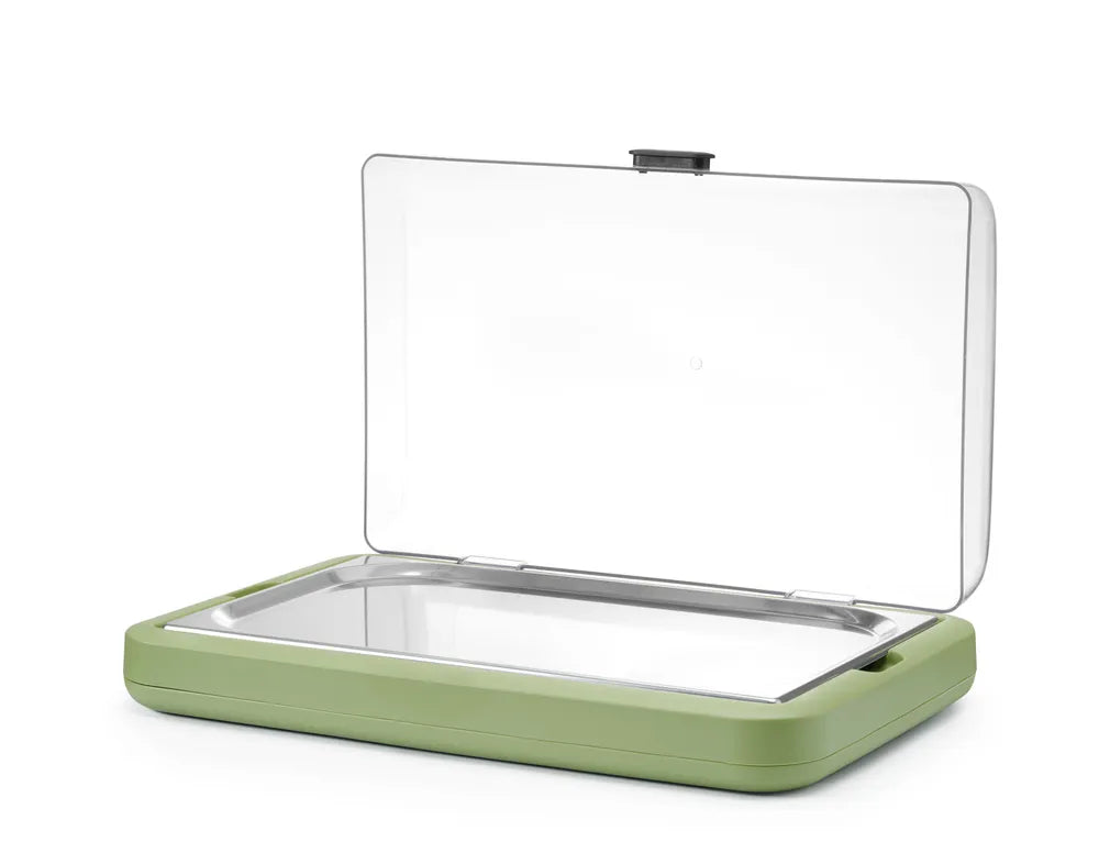 Kühldisplay UNIQ, HENDI, designed by Robert Bronwasser, GN 1/1, Grün, 593x389x(H)147mm, Rechteckig