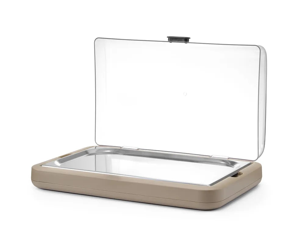 Kühldisplay UNIQ, HENDI, designed by Robert Bronwasser, GN 1/1, Beige, 593x389x(H)147mm, Rechteckig