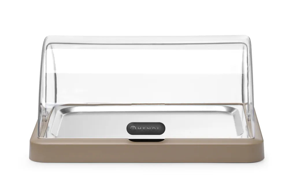 Rolltop Kühldisplay Duo UNIQ, HENDI, designed by Robert Bronwasser, Doppelt, Beige, 480x355x(H)480mm, Rechteckig