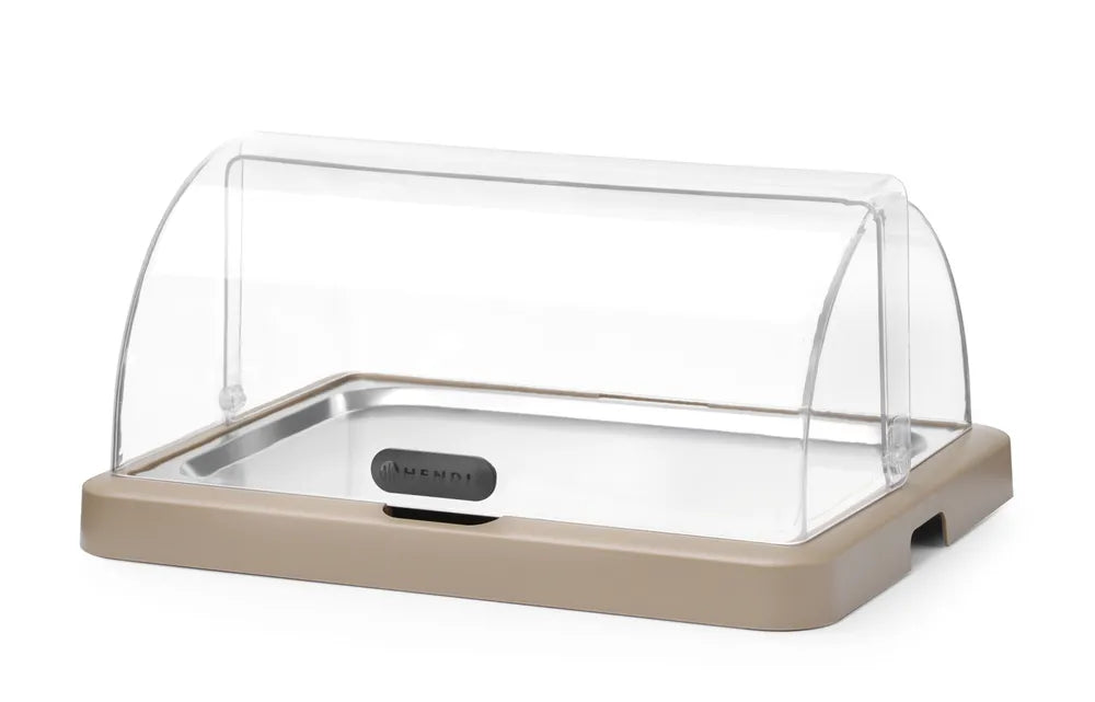 Rolltop Kühldisplay Duo UNIQ, HENDI, designed by Robert Bronwasser, Einzel, Beige, 460x355x(H)220mm, Rechteckig